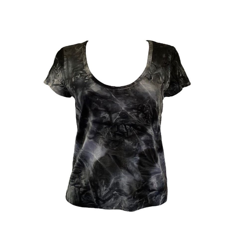 goth velvet tie dye fitted top